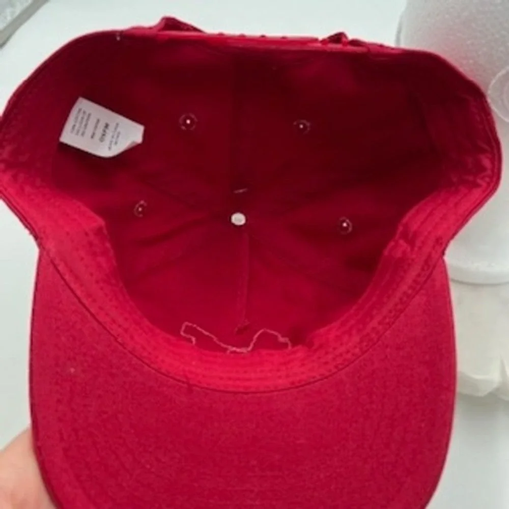 Wild Fable Red Cotton Snapback‎ Baseball Cap with White Lace Bow Applique OSFM